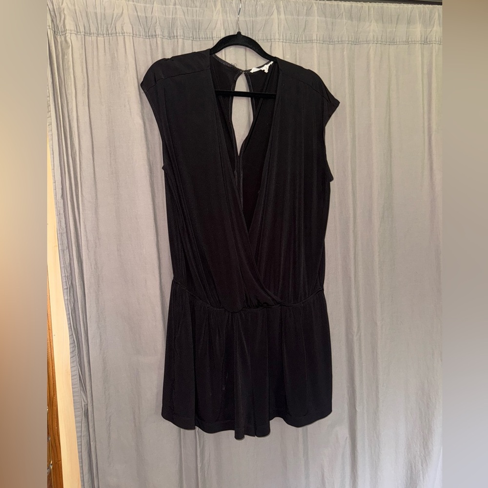 BGBGeneration Black Sleeveless V-Neck Romper